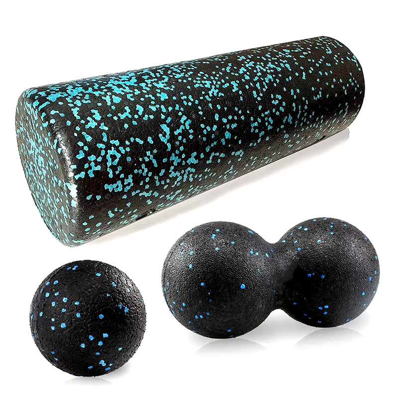 Foam Roller + Massage Ball Set – Fitness Mobility Tool for Yoga, Physical Therapy, and Pain Relief