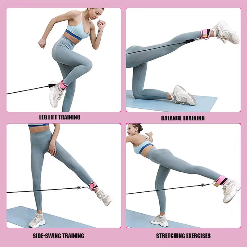 Ankle Straps Resistance Bands Set for Fitness & Yoga