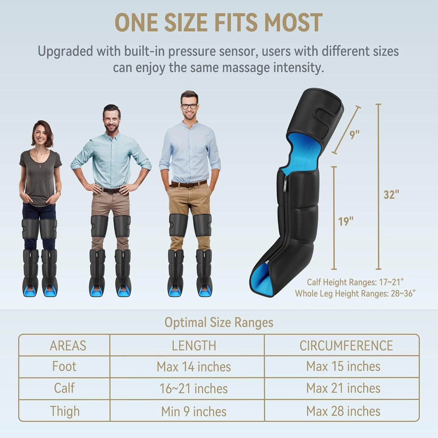 Full Leg and Foot heated Compression Boots for Foot, Calf, and Thigh