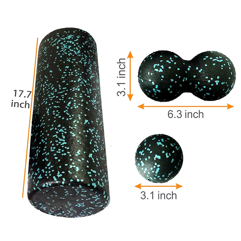 Foam Roller + Massage Ball Set – Fitness Mobility Tool for Yoga, Physical Therapy, and Pain Relief