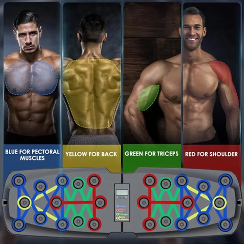 Automatic Count Push-Up Board – Foldable Strength Training Fitness System