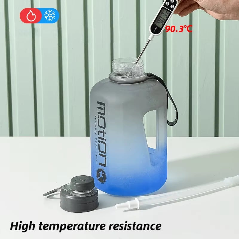 2-Litre Sports Water Bottle with Straw – Large Capacity Fitness Kettle