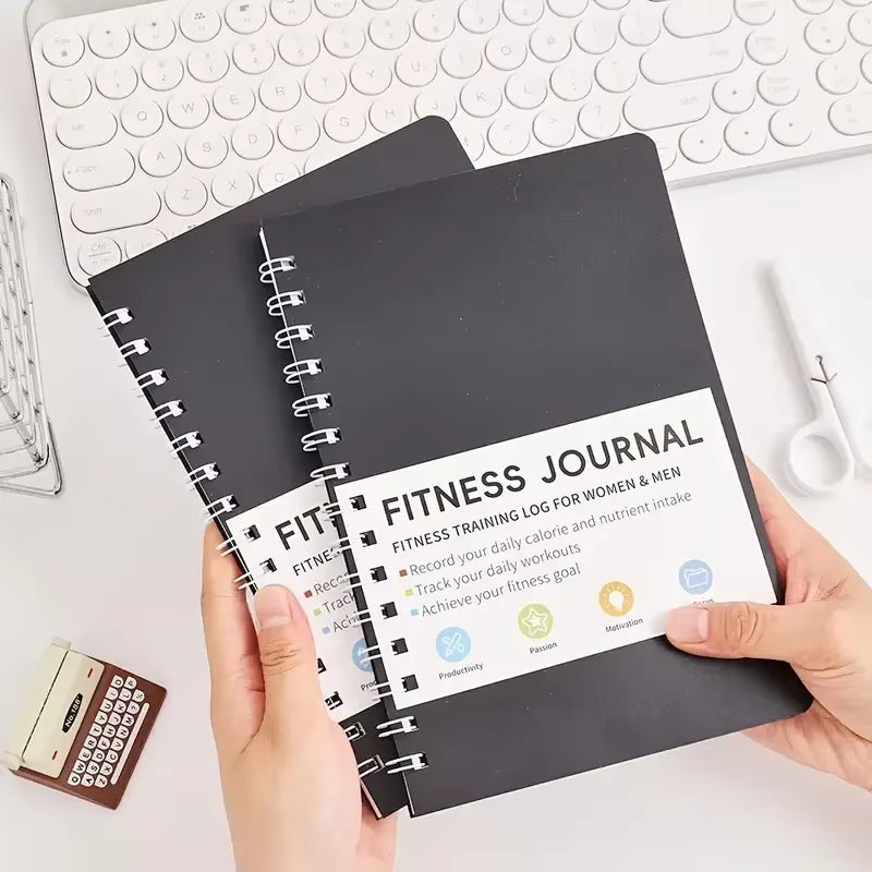 Spiral Fitness Journal Notebook – Daily Exercise & Nutrition Planner