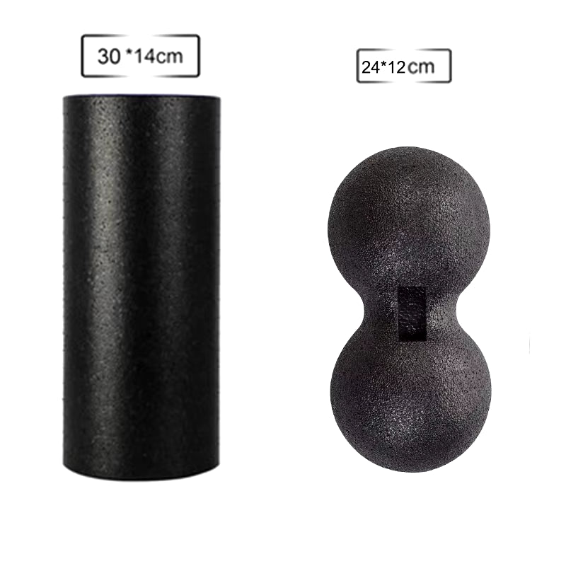 Foam Roller + Massage Ball Set – Fitness Mobility Tool for Yoga, Physical Therapy, and Pain Relief