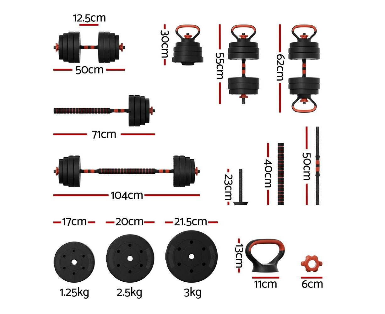 Everfit 7-in-1 Weight Set – Versatile 40kg Weightlifting Solution