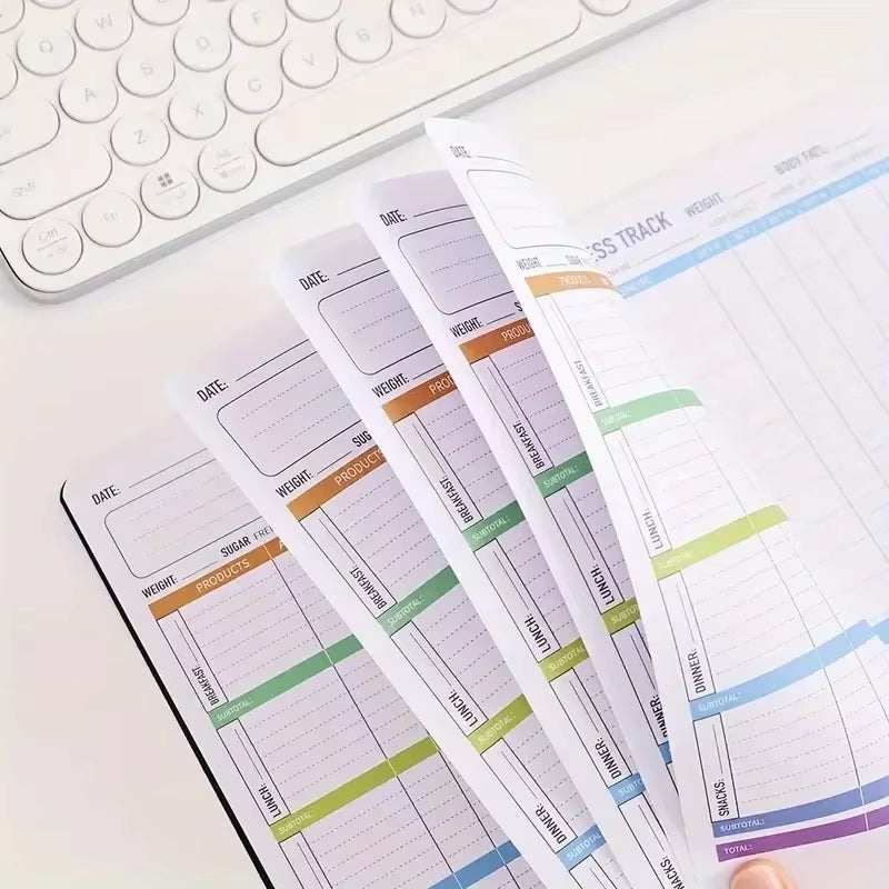 Spiral Fitness Journal Notebook – Daily Exercise & Nutrition Planner