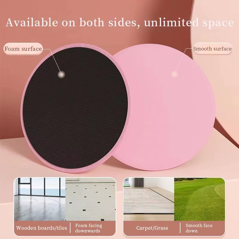 2-Piece Fitness Core Sliders – Exercise Gliding Discs for Full-Body Workouts