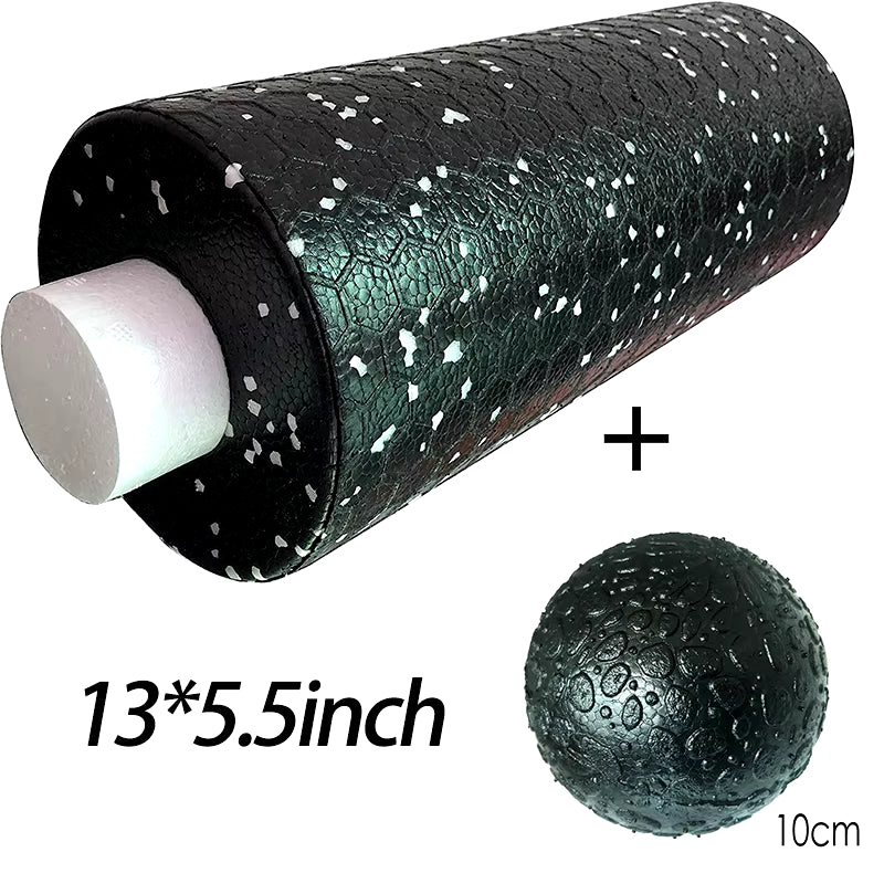 Foam Roller + Massage Ball Set – Fitness Mobility Tool for Yoga, Physical Therapy, and Pain Relief