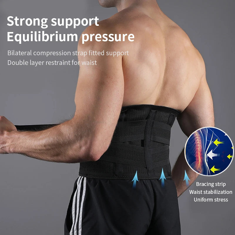 Lumbar Support Straps - Non-Slip Orthopedic Breathable Belt for Pain Relief