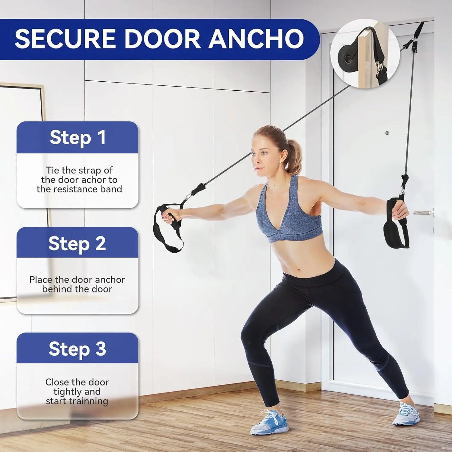 Portable Pilates Tensioner Kit with Latex Resistance Band – Complete Fitness Solution