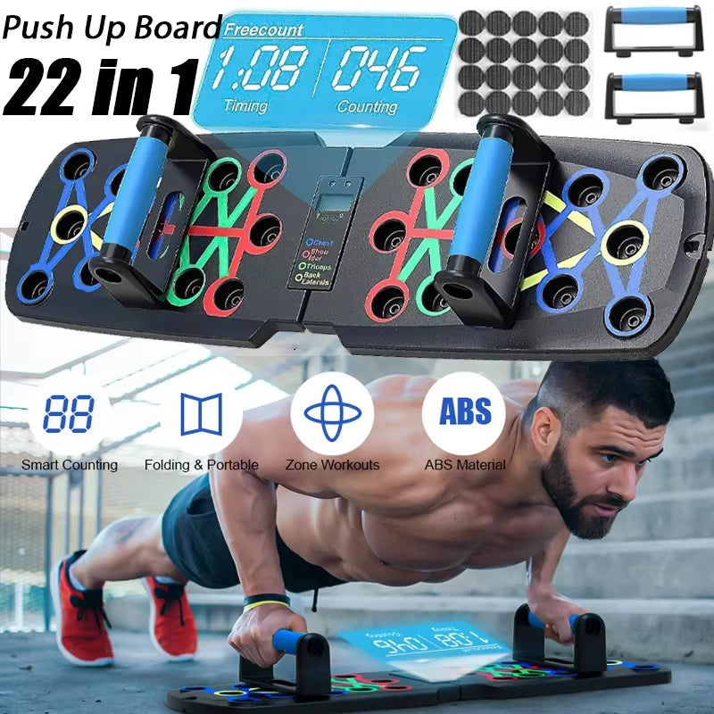 Automatic Count Push-Up Board – Foldable Strength Training Fitness System