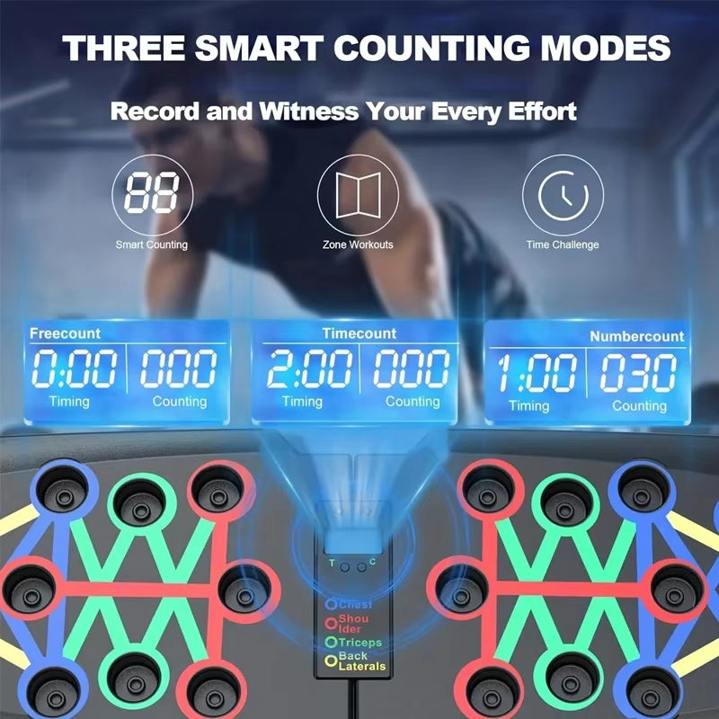 Automatic Count Push-Up Board – Foldable Strength Training Fitness System