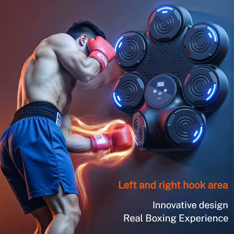 2025 Smart Music Boxing Machine – Bluetooth Wall-Mounted Punching Trainer