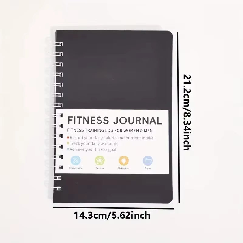 Spiral Fitness Journal Notebook – Daily Exercise & Nutrition Planner