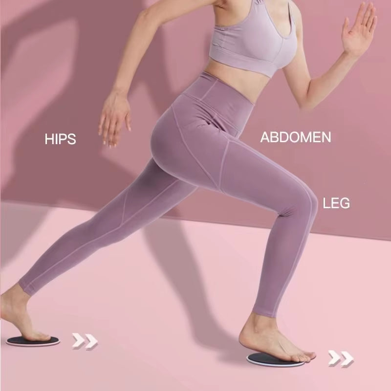 2-Piece Fitness Core Sliders – Exercise Gliding Discs for Full-Body Workouts