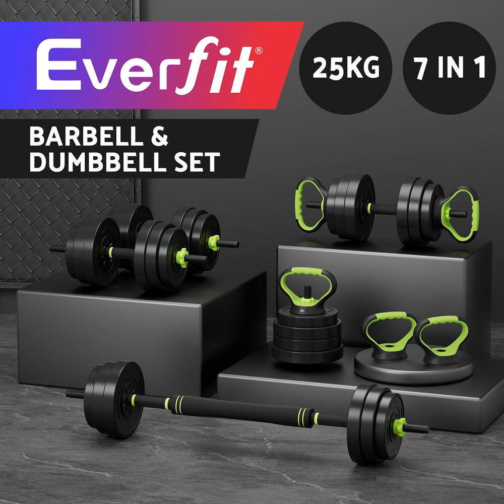 Everfit 7-in-1 Weight Set – Compact 25kg Weightlifting Solution