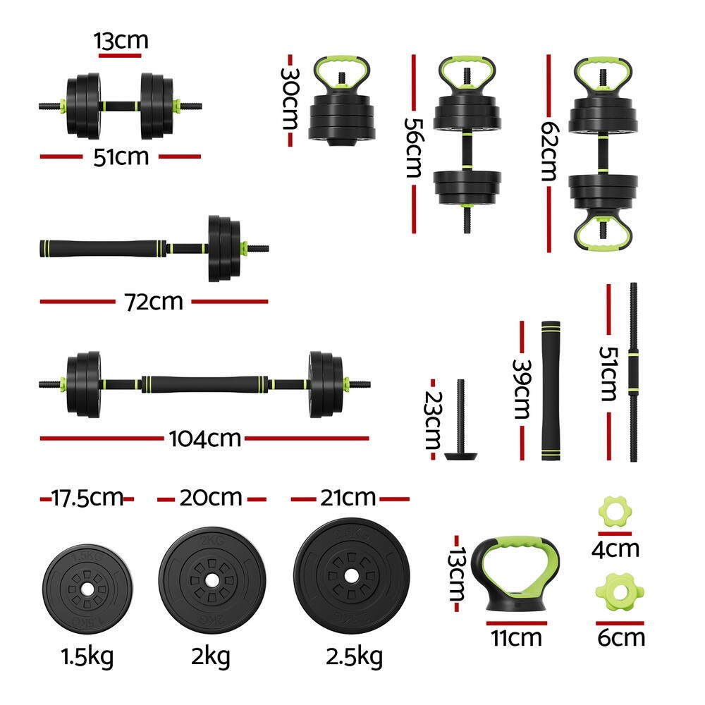 Everfit 7-in-1 Weight Set – Compact 25kg Weightlifting Solution