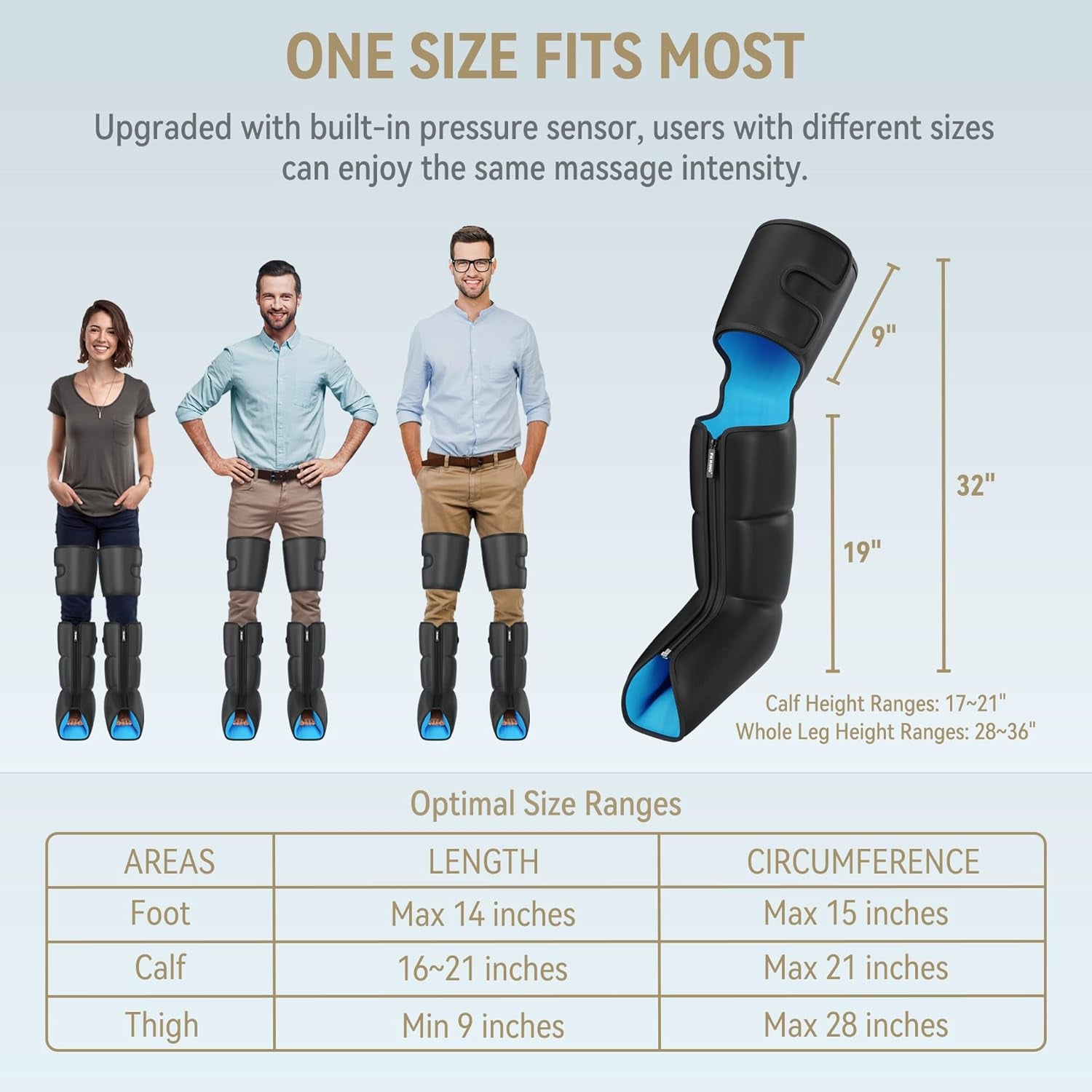 Full Leg and Foot heated Compression Boots for Foot, Calf, and Thigh 