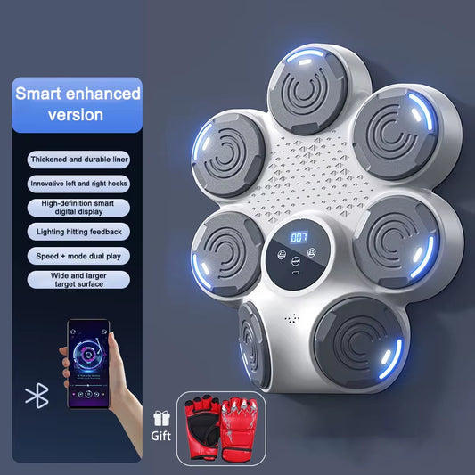 2025 Smart Music Boxing Machine – Bluetooth Wall-Mounted Punching Trainer