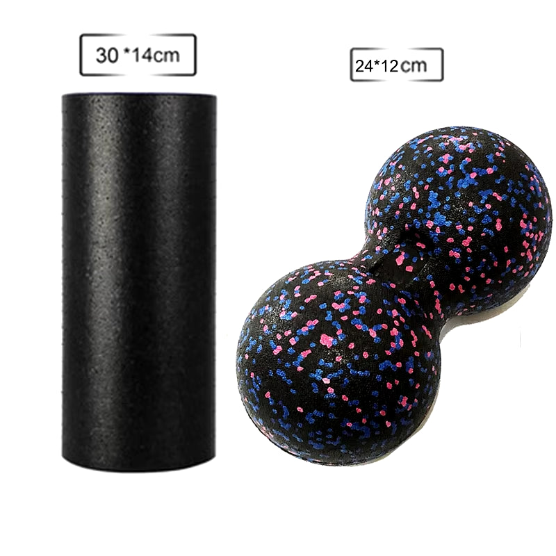 Foam Roller + Massage Ball Set – Fitness Mobility Tool for Yoga, Physical Therapy, and Pain Relief