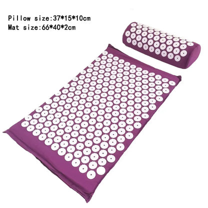 Acupuncture Mat – Acupressure Spike Mat and Pillow Set for Pain Relief, Stress Reduction, and Body Wellness