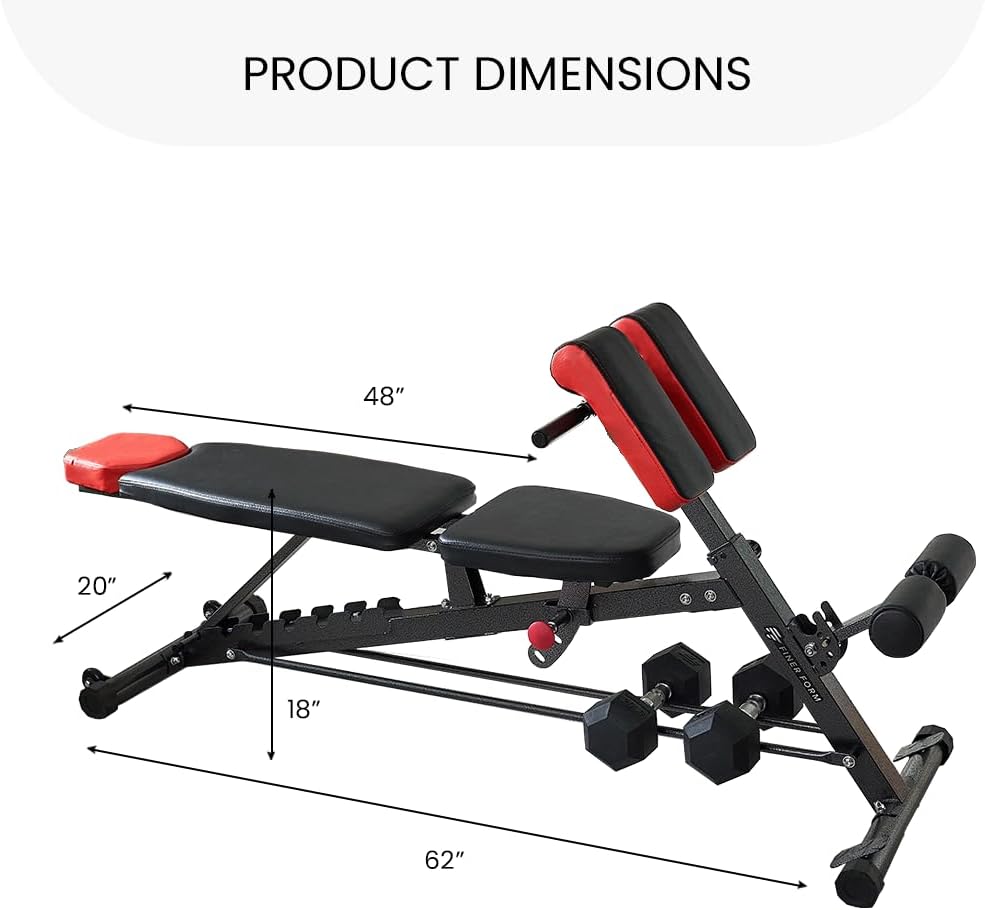 Finer Form Multi-Functional FID Weight Bench – All-in-One Body Workout Solution