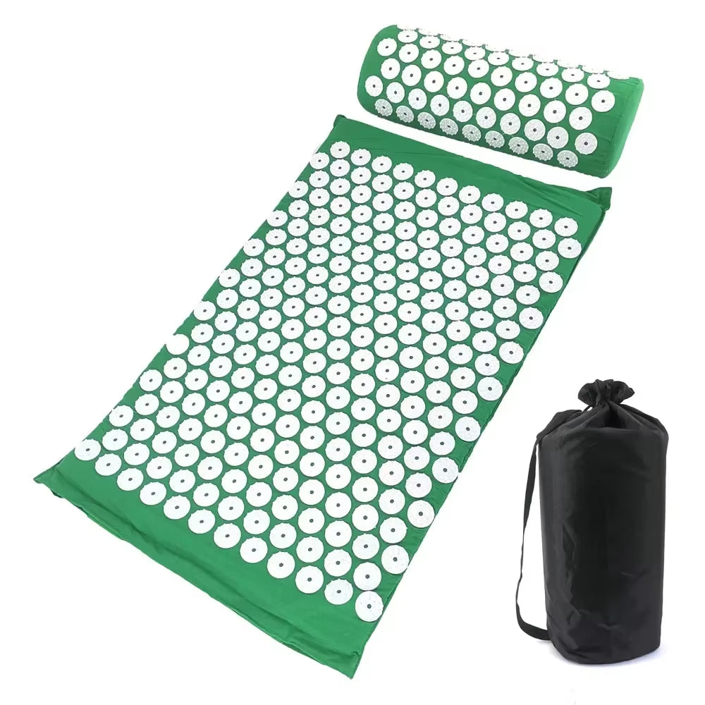 Acupuncture Mat – Acupressure Spike Mat and Pillow Set for Pain Relief, Stress Reduction, and Body Wellness