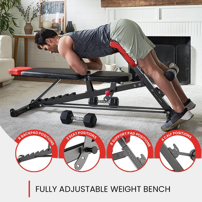 Finer Form Multi-Functional FID Weight Bench – All-in-One Body Workout Solution