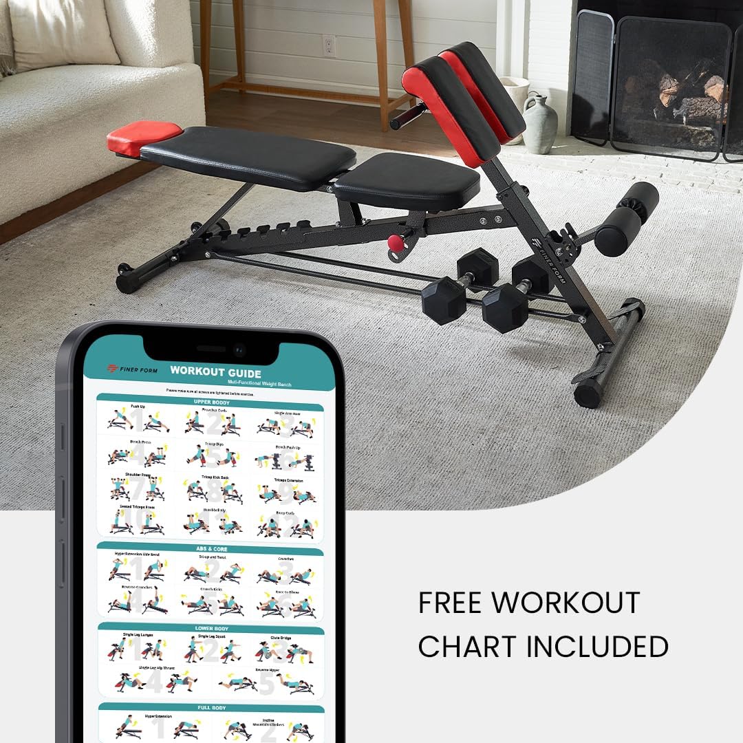 Finer Form Multi-Functional FID Weight Bench – All-in-One Body Workout Solution