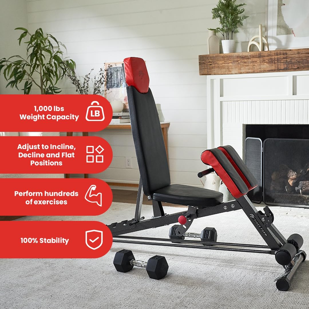 Finer Form Multi-Functional FID Weight Bench – All-in-One Body Workout Solution