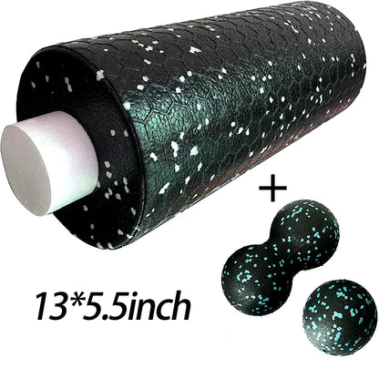 Foam Roller + Massage Ball Set – Fitness Mobility Tool for Yoga, Physical Therapy, and Pain Relief