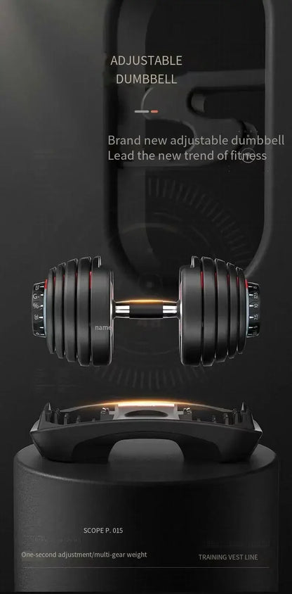 Commercial Cast Iron Adjustable Dumbbell Set – 24kg Pair