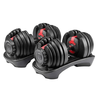 Commercial Cast Iron Adjustable Dumbbell Set – 24kg Pair