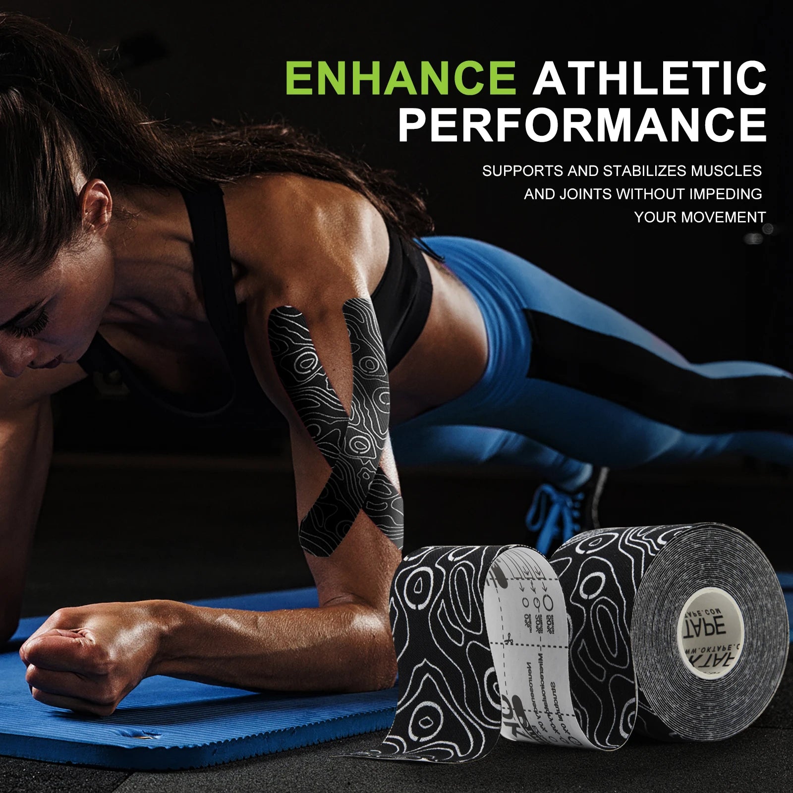 PRO Kinesiology Tape - Free Cut Breathable Waterproof Elastic Bandage