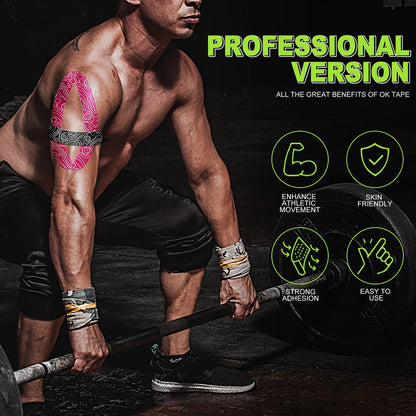 PRO Kinesiology Tape - Free Cut Breathable Waterproof Elastic Bandage