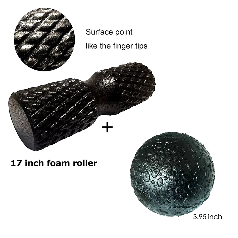 Foam Roller + Massage Ball Set – Fitness Mobility Tool for Yoga, Physical Therapy, and Pain Relief