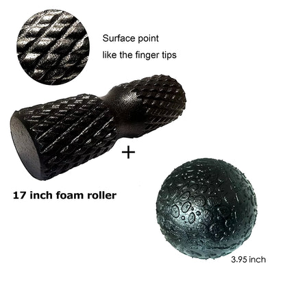 Foam Roller + Massage Ball Set – Fitness Mobility Tool for Yoga, Physical Therapy, and Pain Relief