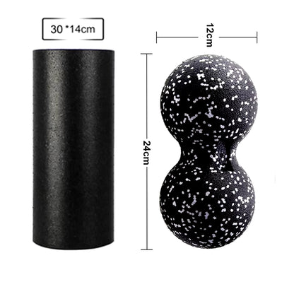 Foam Roller + Massage Ball Set – Fitness Mobility Tool for Yoga, Physical Therapy, and Pain Relief