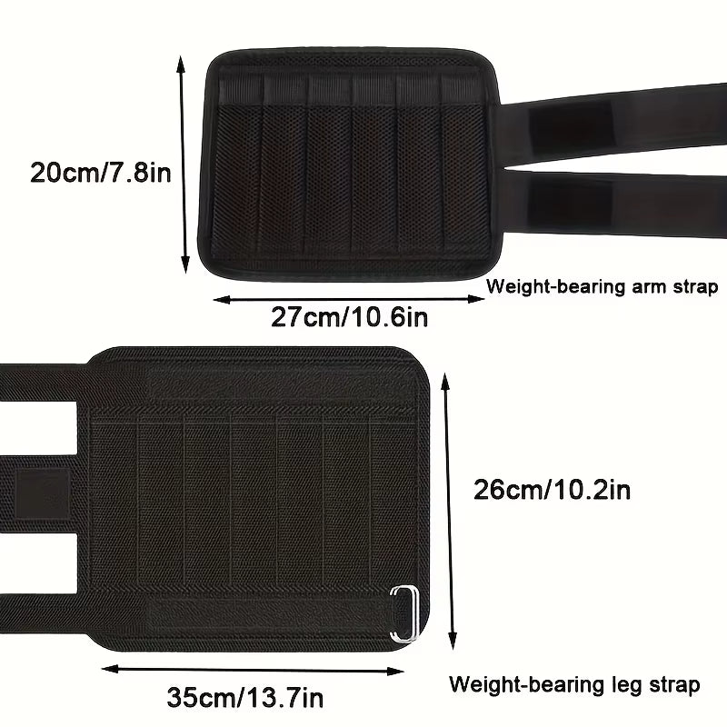 4-Piece Adjustable Weight-Bearing Sandbags for Leg Training